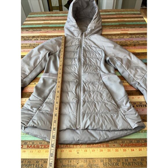 Lululemon Down for it All Puffer Hooded Jacket Womens Size 6 Two Tone Gray S - Picture 14 of 16
